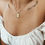 Thumbnail: Baroque Style 18k Gold Plated Pearl Tag Necklace