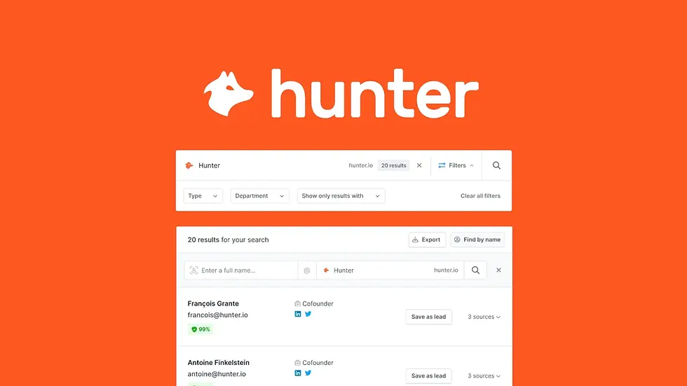 Hunter E-Mail-Suchdienst