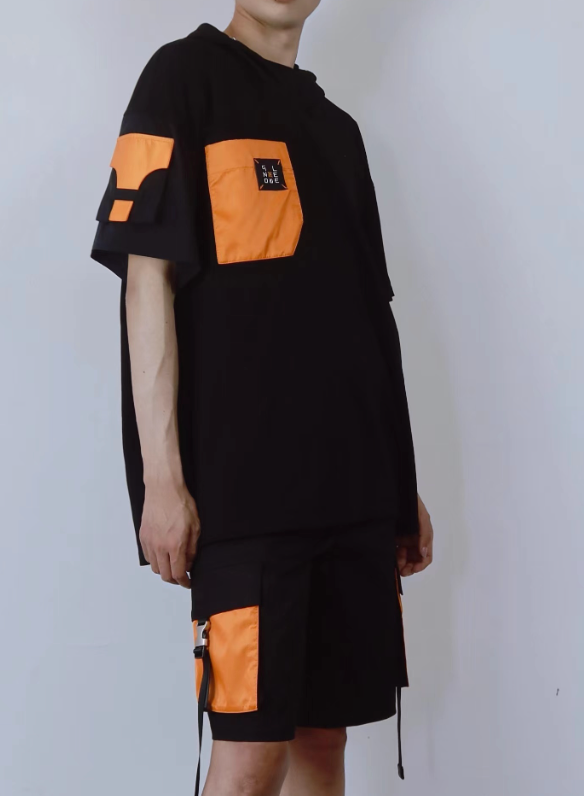 Thumbnail: Cyberpunk-Inspired Hooded T-Shirt
