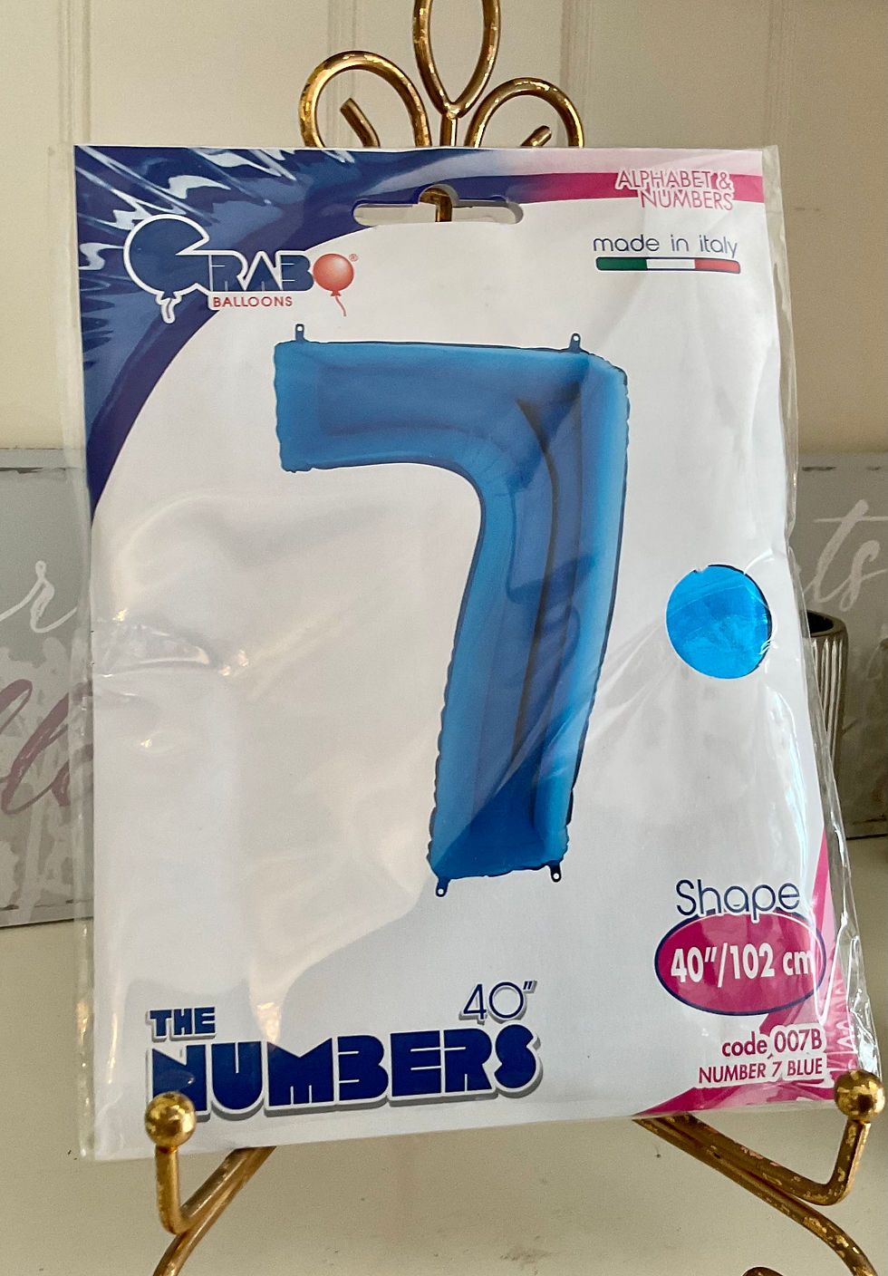 Thumbnail: Blue Foil Numbered Balloon