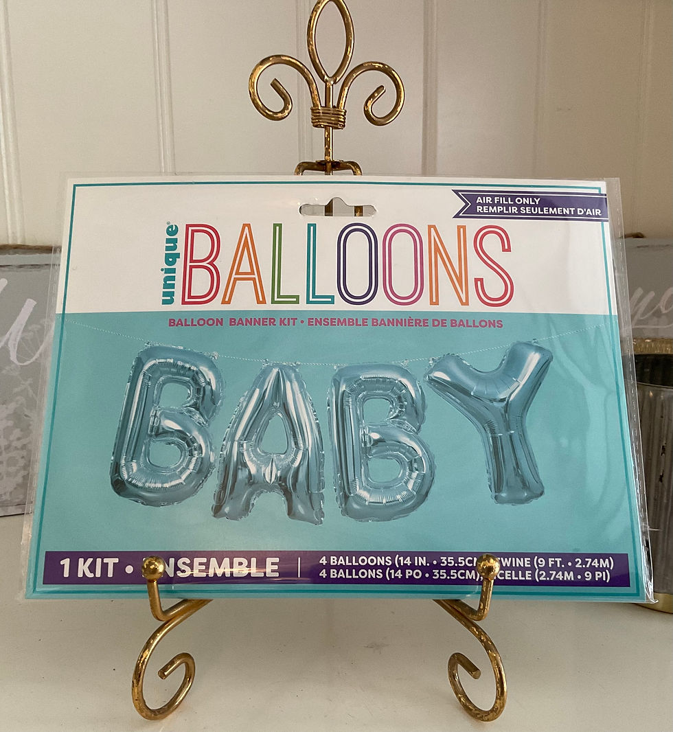 Thumbnail: Baby Foil Balloon filled with helium