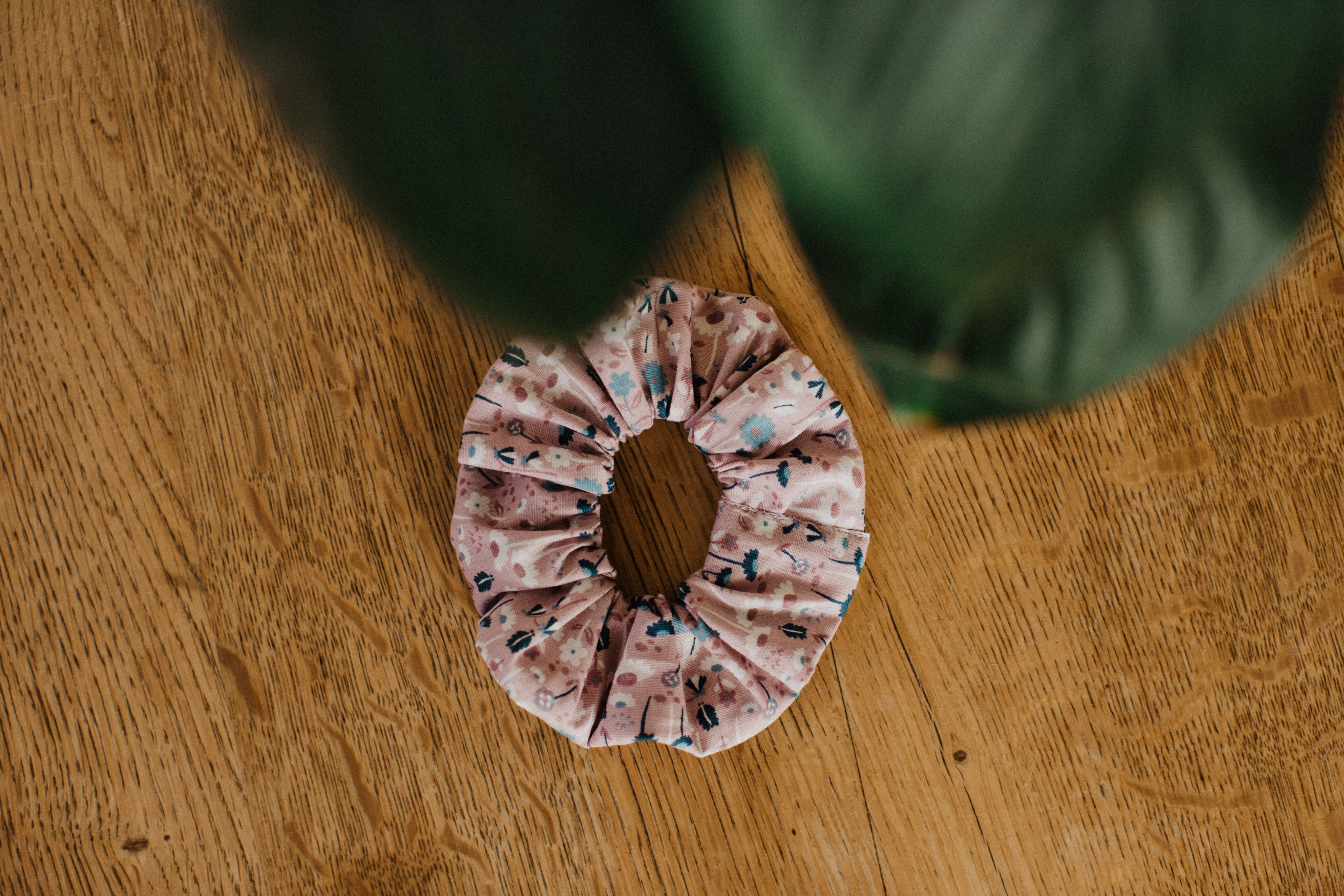 Purple Floral Large Scrunchie