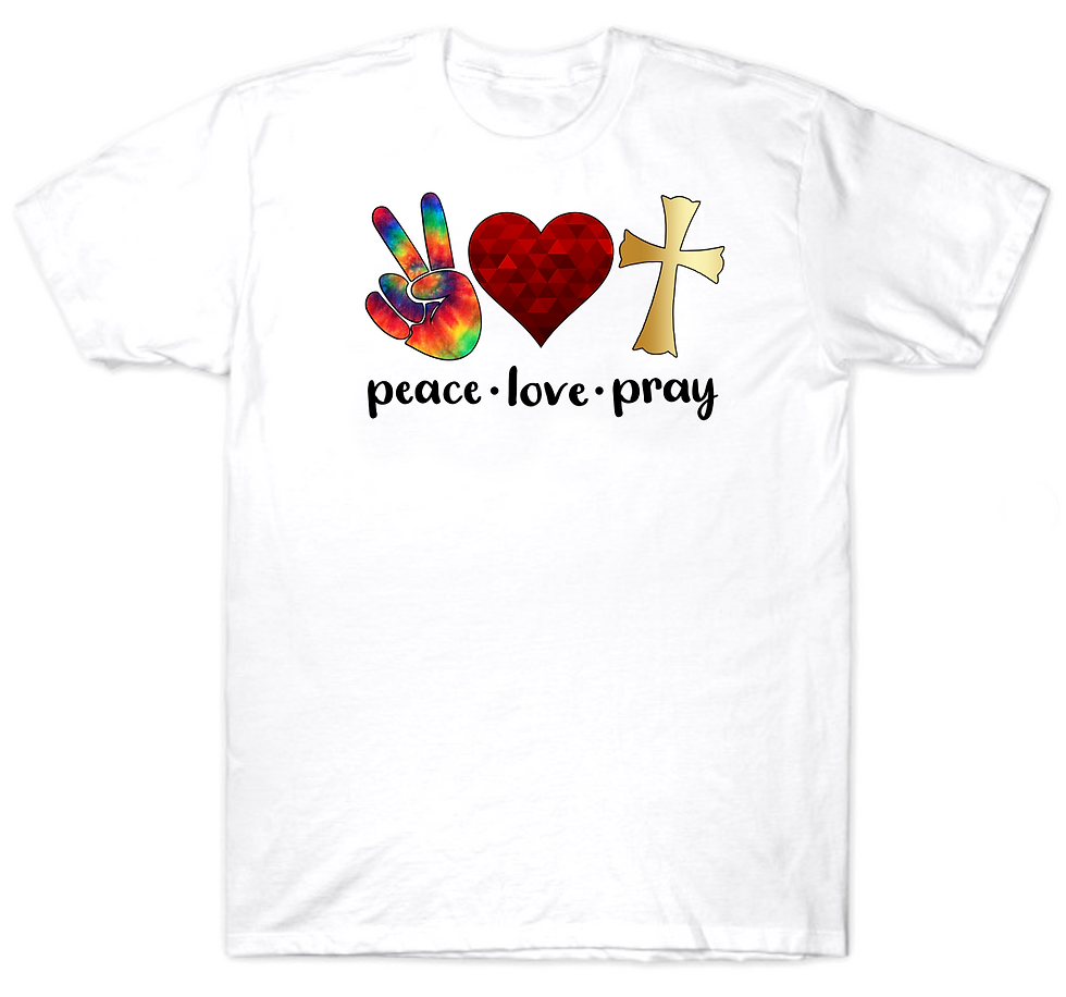 Thumbnail: Peace love pray T-shirt