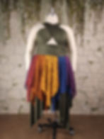 Thumbnail: Earthy Rainbow Drawstring Tattered Pixie Dress