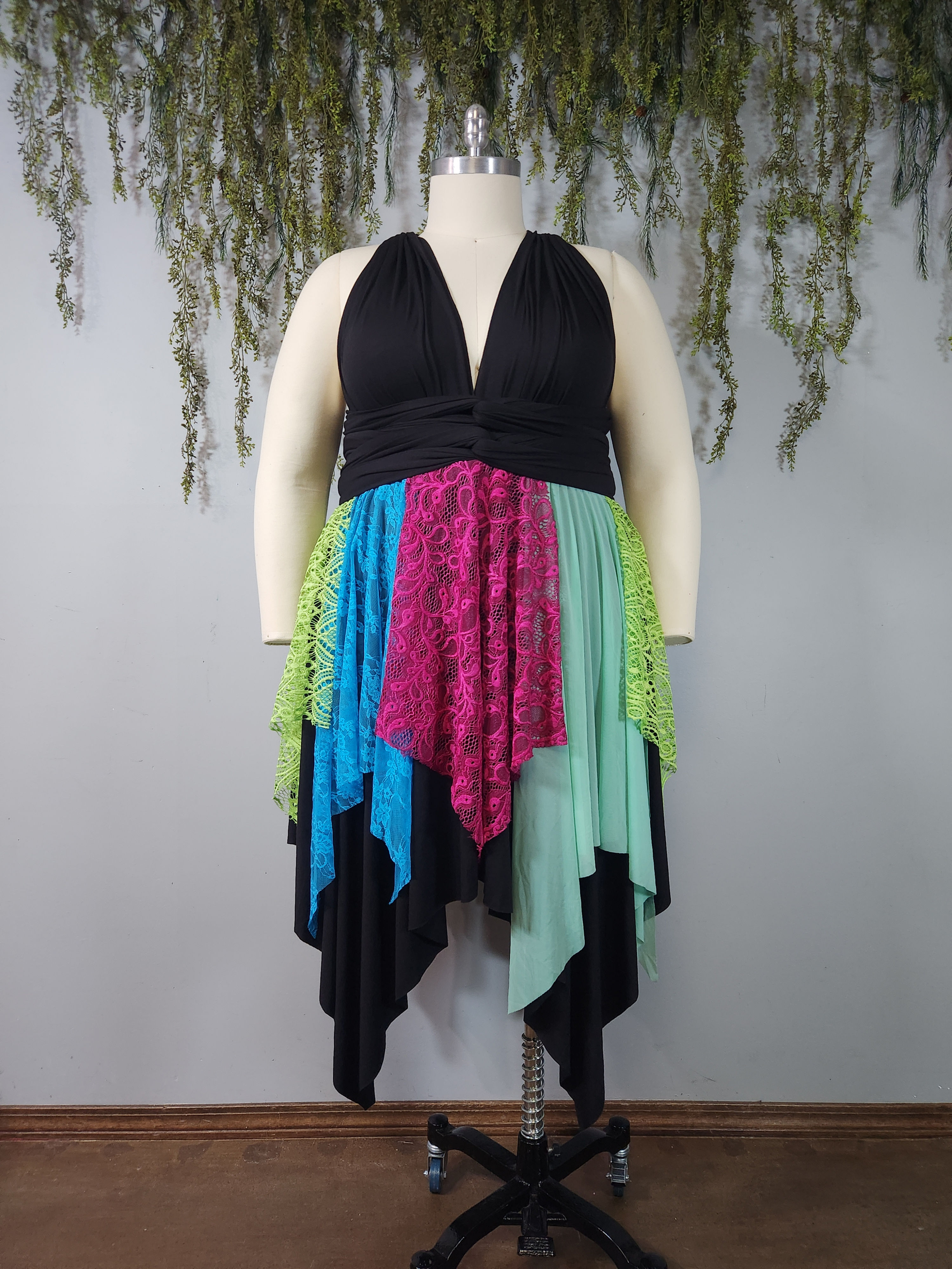 Aurora Pulse Drawstring Pixie Dress