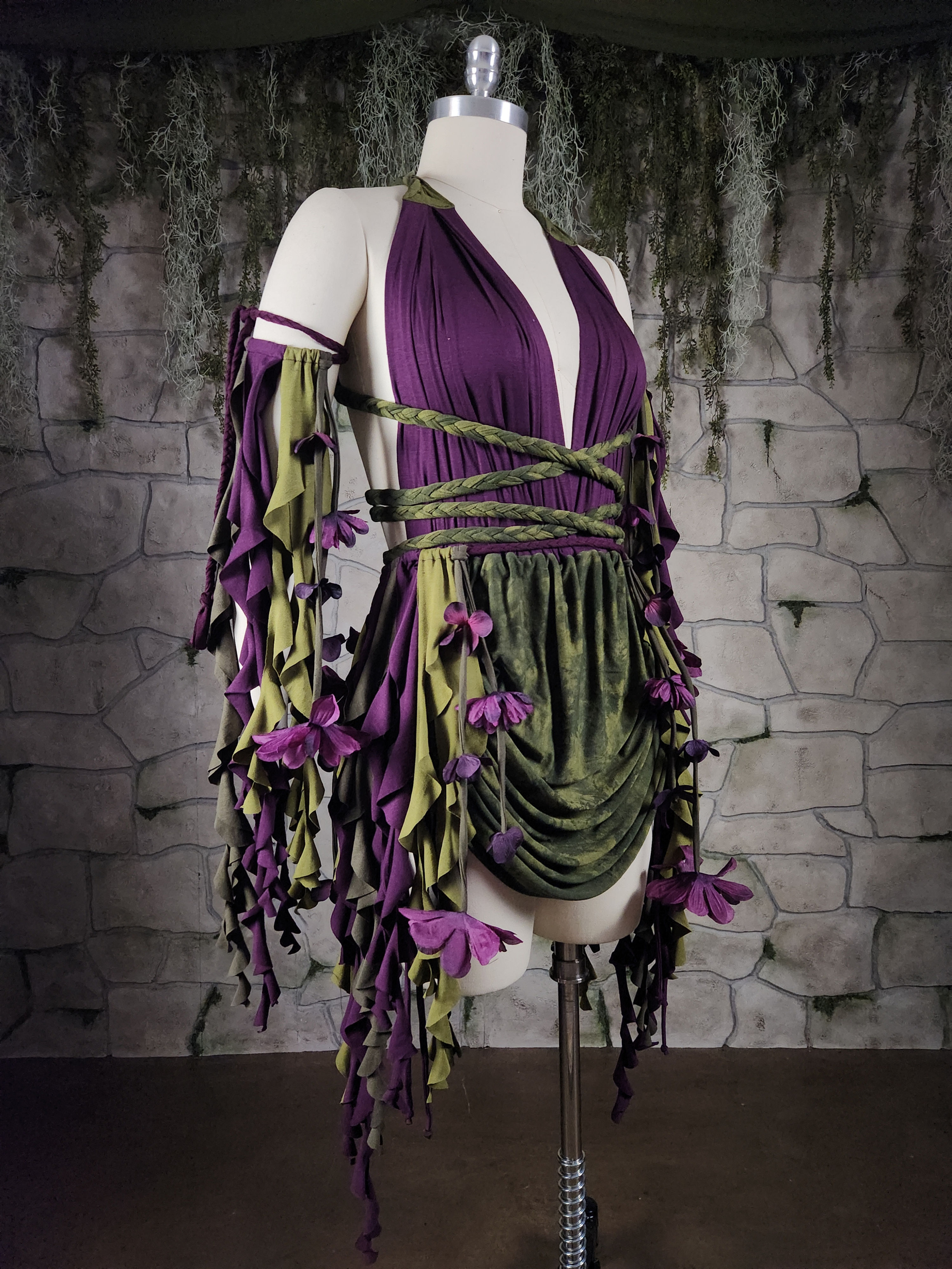 Swamp Goblin Wispy Drawstring Dress