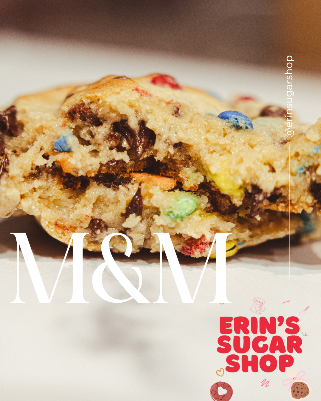 M&M and Semi Sweet Chocolate Chip - 5oz cookie