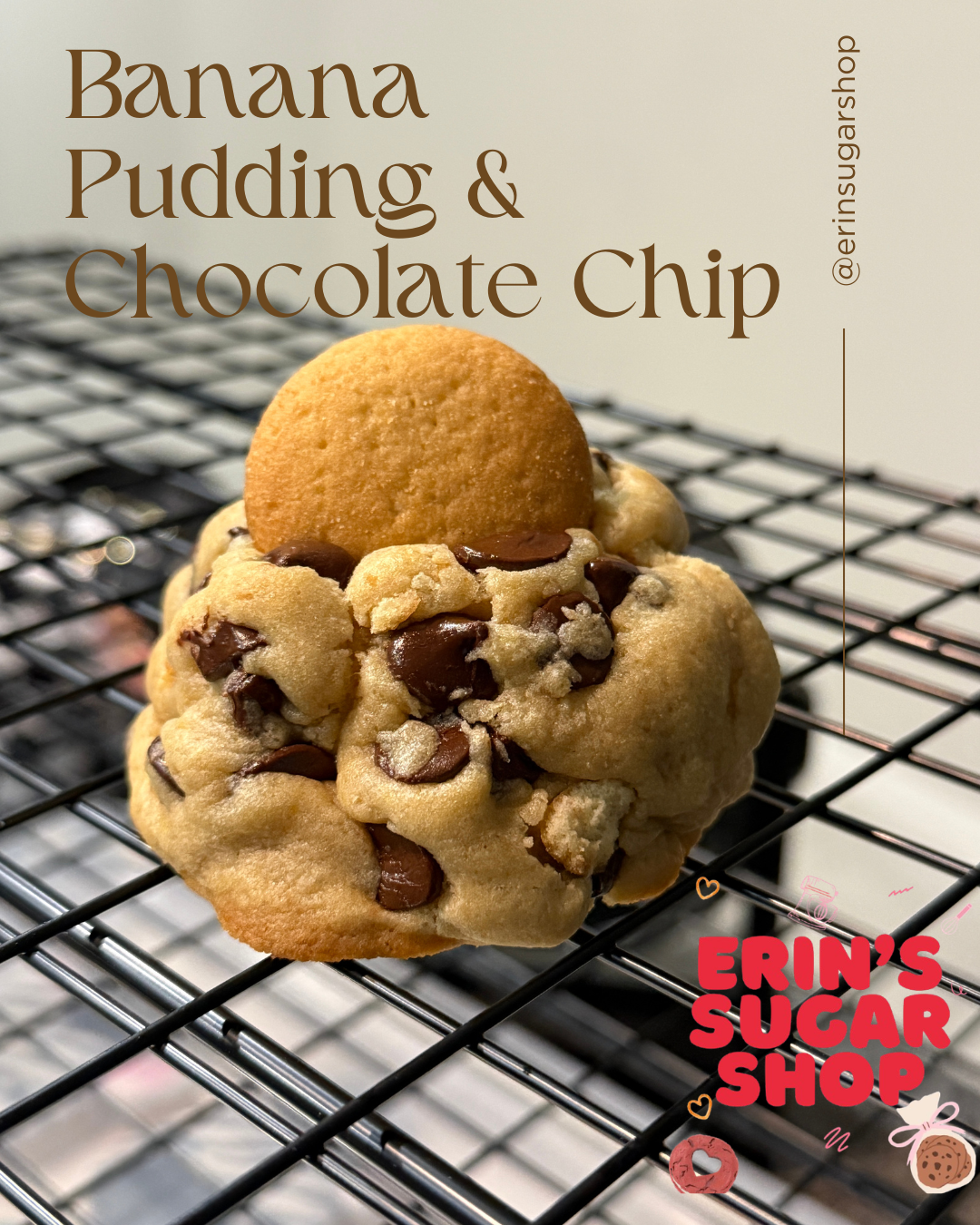 Banana Pudding Chocolate Chip - 5oz cookie