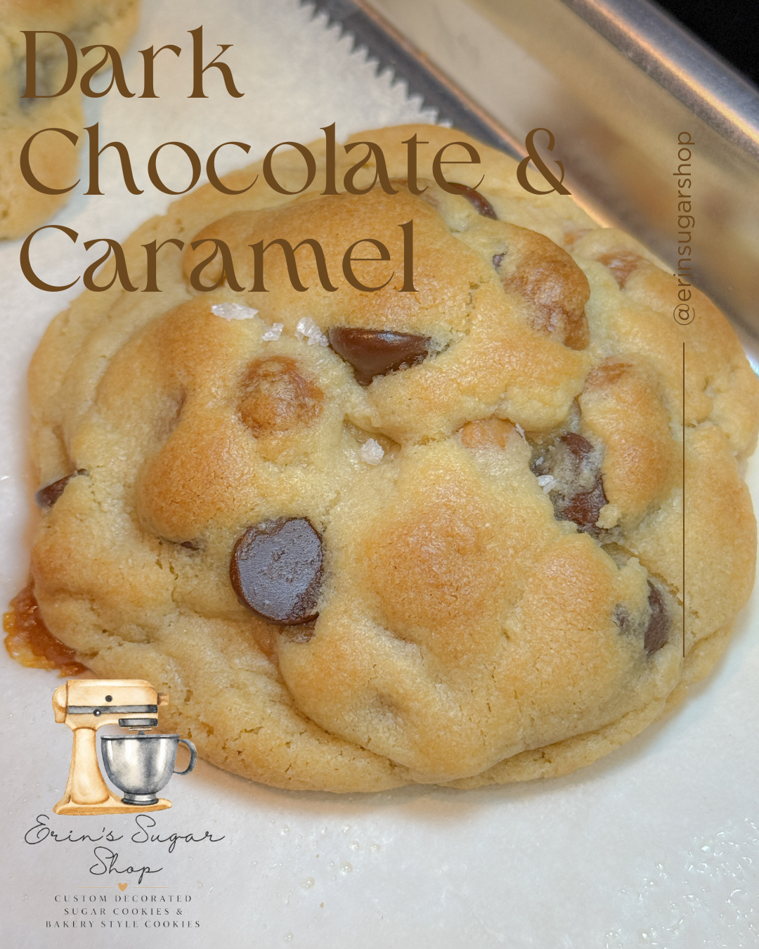 Dark Chocolate and Caramel - 5oz cookie
