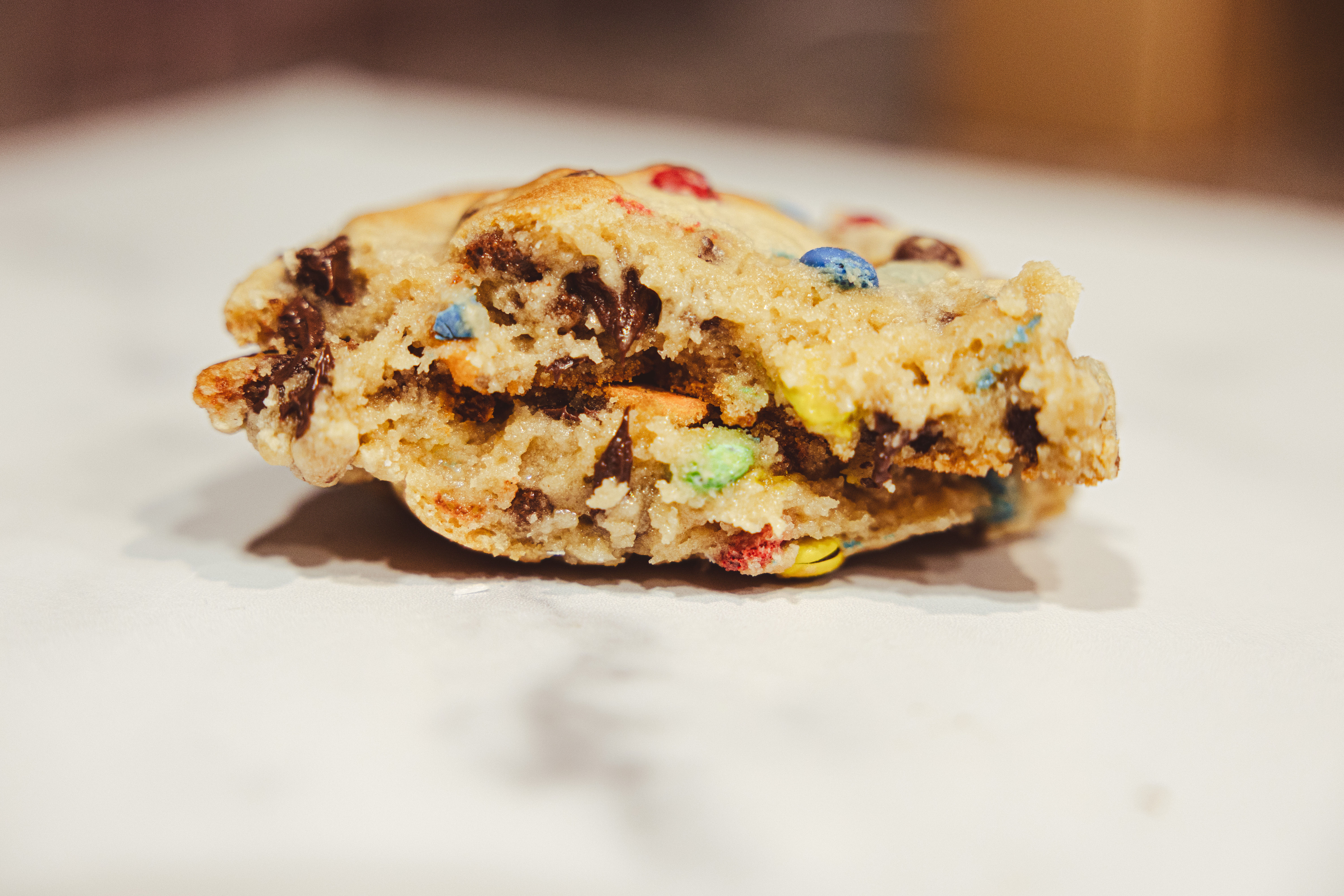 M&M and Semi Sweet Chocolate Chip - 5oz cookie