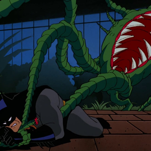 Batman captured by Venus Flytrap