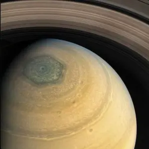 Hexagonal Storm on Saturn, captured by NASA Cassinni