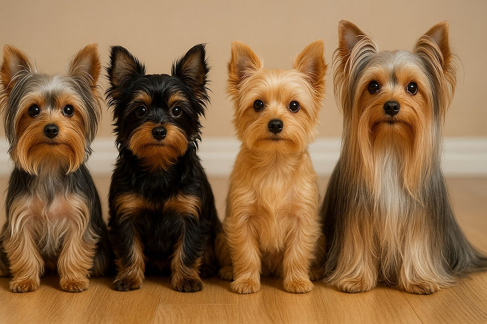 ヨークシャーテリア被毛のバリエーション