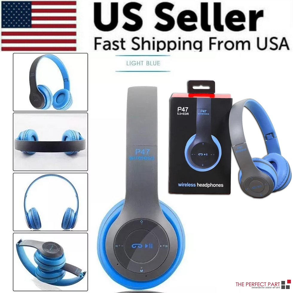 Thumbnail: Wireless Bluetooth 5.0 Headphones Headset Over-Ear FM Radio MIC Foldable TF Card