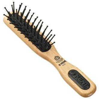 Kent wooden hairbrush with black bristles