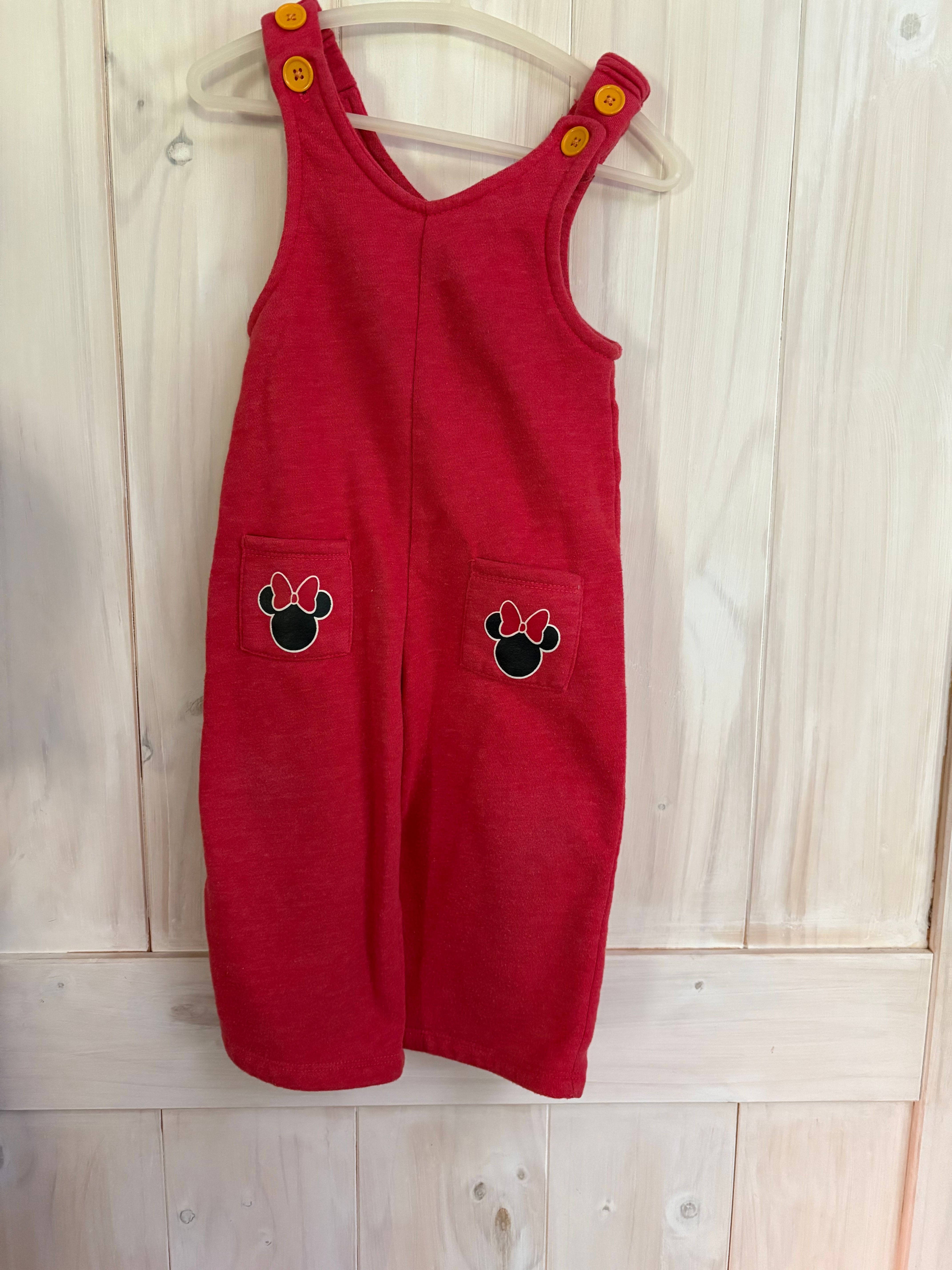 Disney Junior Minnie Mouse Toddler Girls Jumper Dress 18M Red