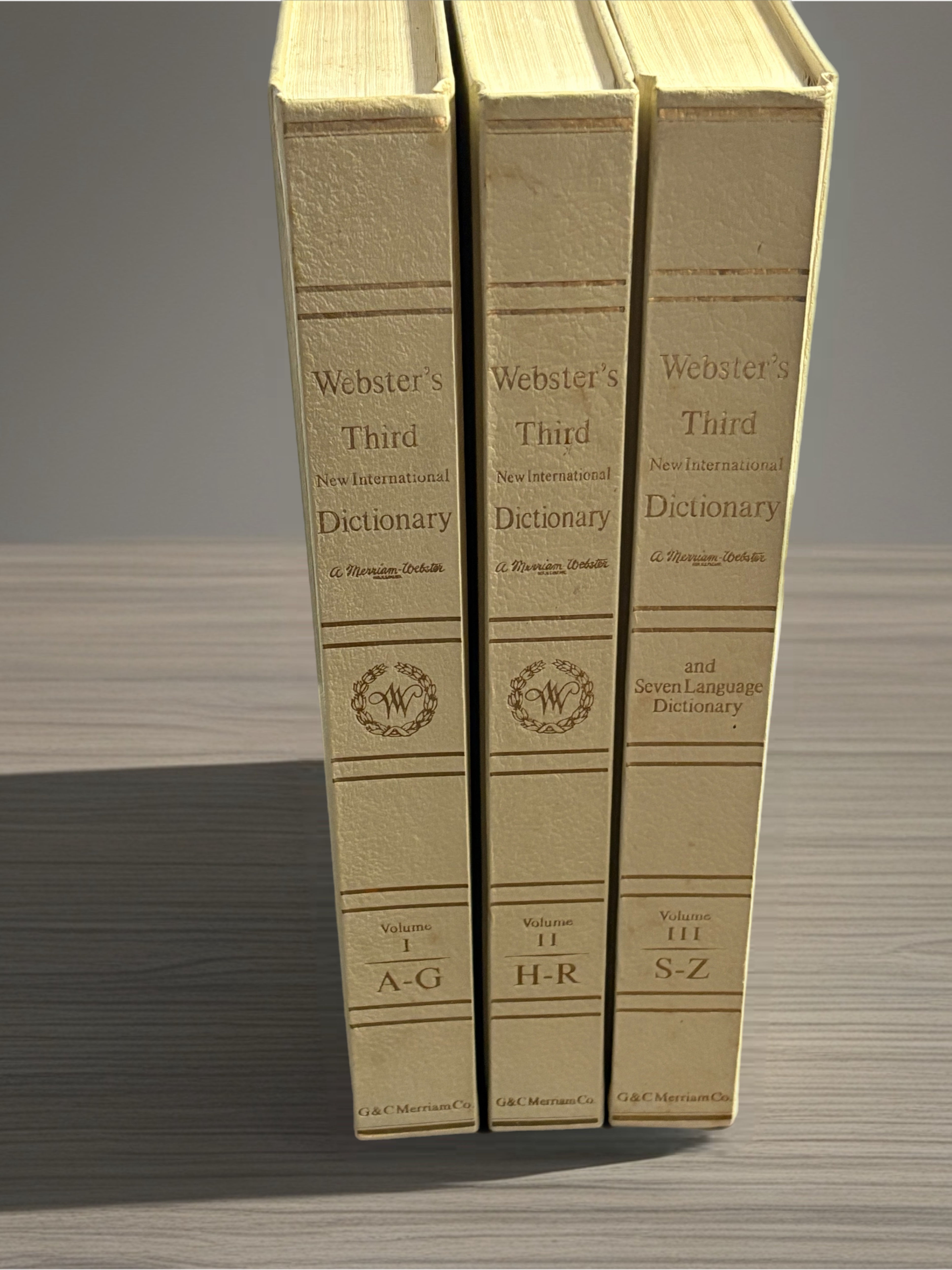 Vintage Webster’s Third New International Dictionary – 3 Volume Set (1971)