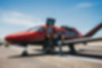 Cirrus Vision Jet being loaded up to depart Lajitas, Texas.