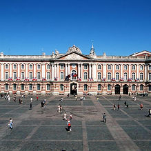 Vue du centre historique de Toulouse, la Ville Rose