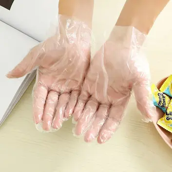 Luva Plástica Descartável Cozinha Alimento