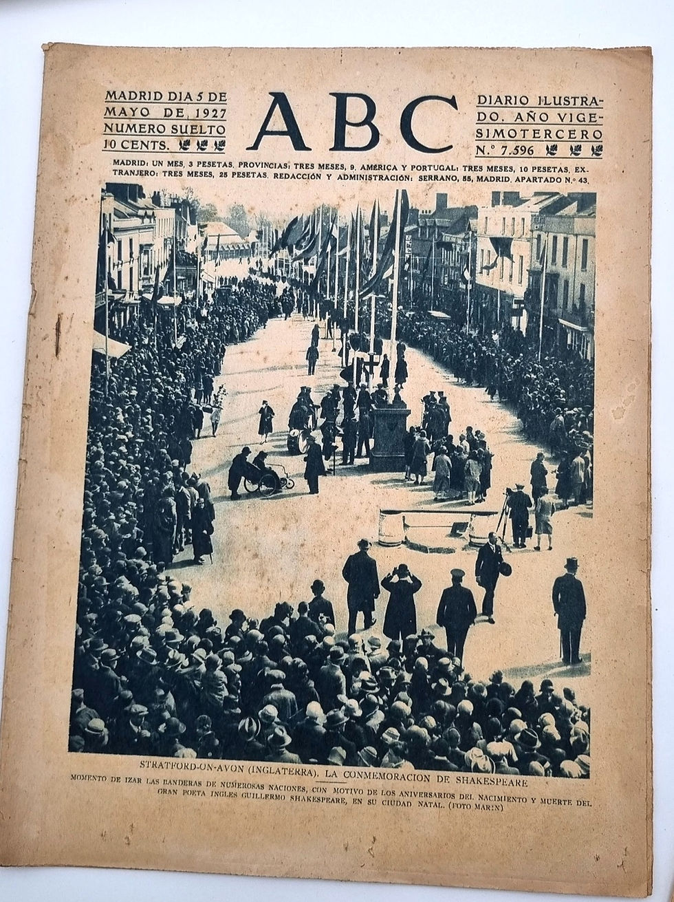 Periódico antiguo español de 1927