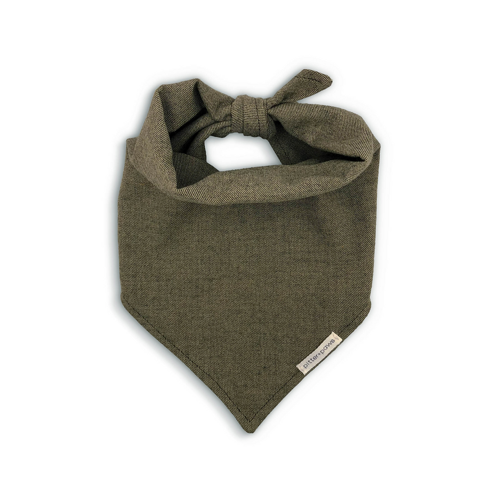 neutral, soft, and cozy textured classic tie-on dog bandana