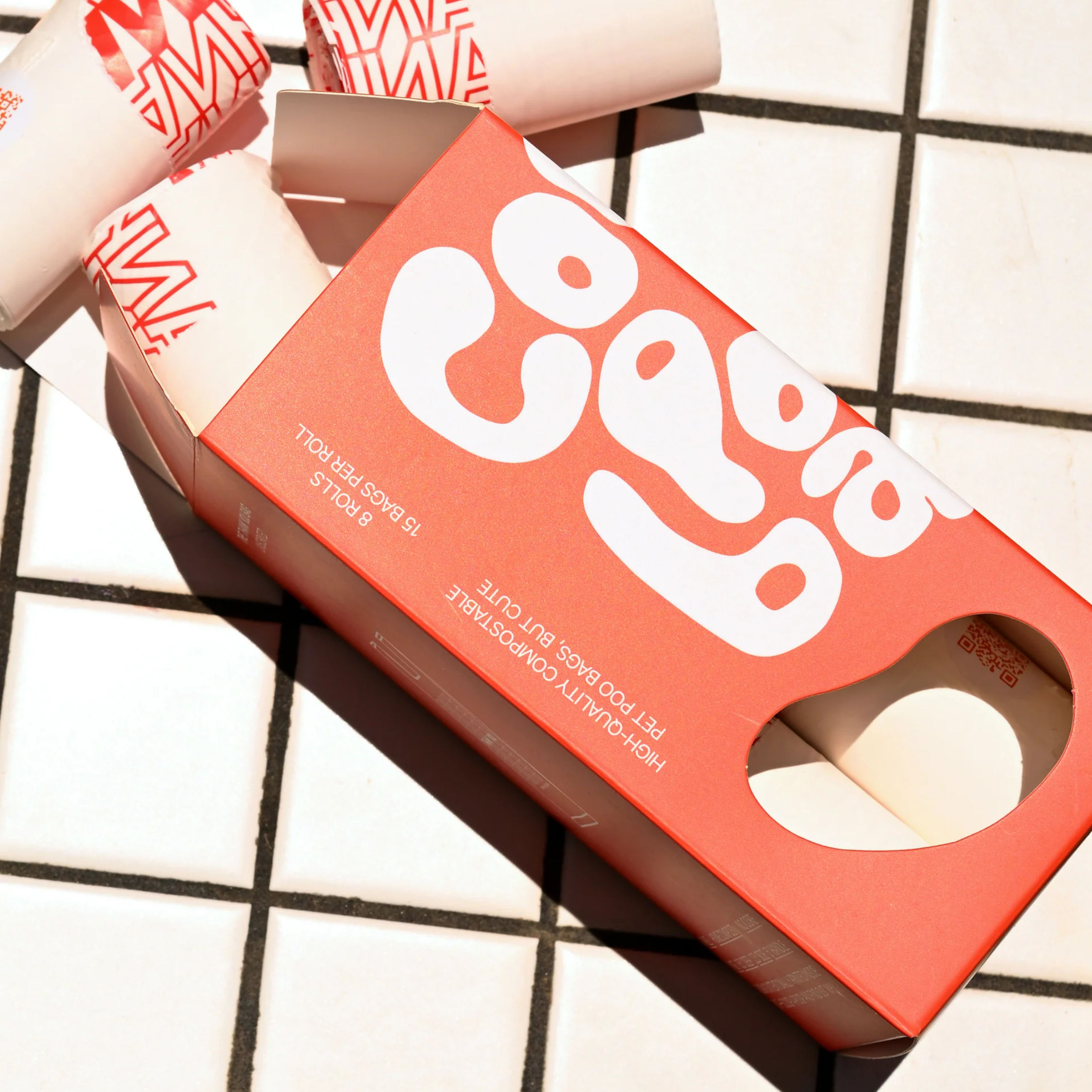packaging photo of eco-concious dog poop bags