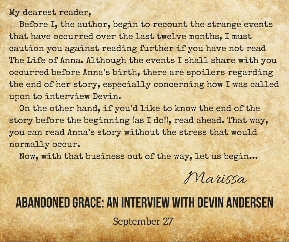Thumbnail: (Revised Edition) Abandoned Grace: An Interview with Devin Andersen