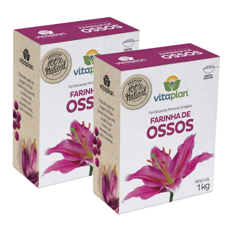 Farinha De Osso Fertilizante Orgânico Kit 2 Unidades Nutriplant