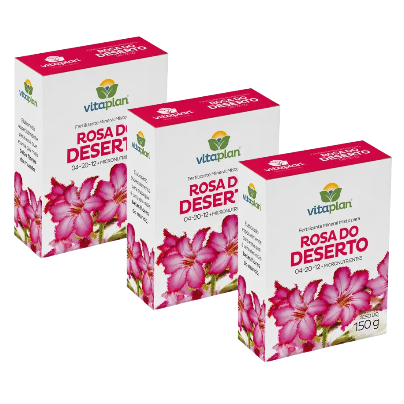 Adubo Fertilizante Rosa Do Deserto 04-20-12 150g Kit 3 Und Nutriplant