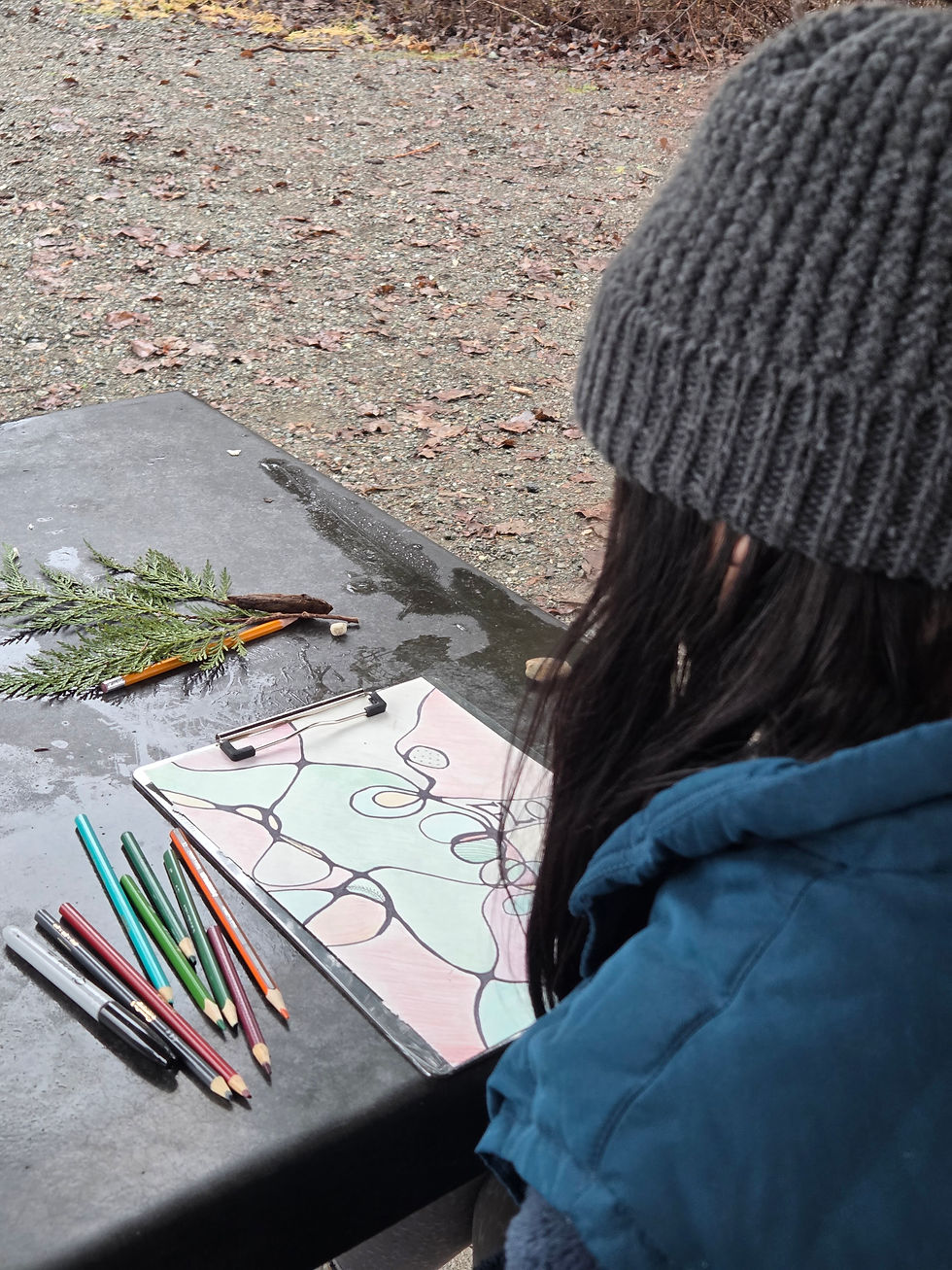 She's Wild Crafting - Neurographic art