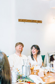 Husband and wife laughing