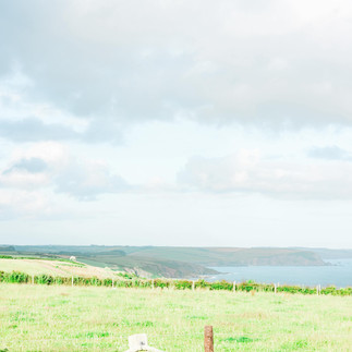 View of cliffs and sea