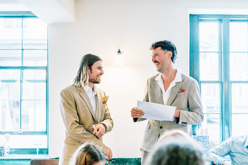 Groomsmen making a speech