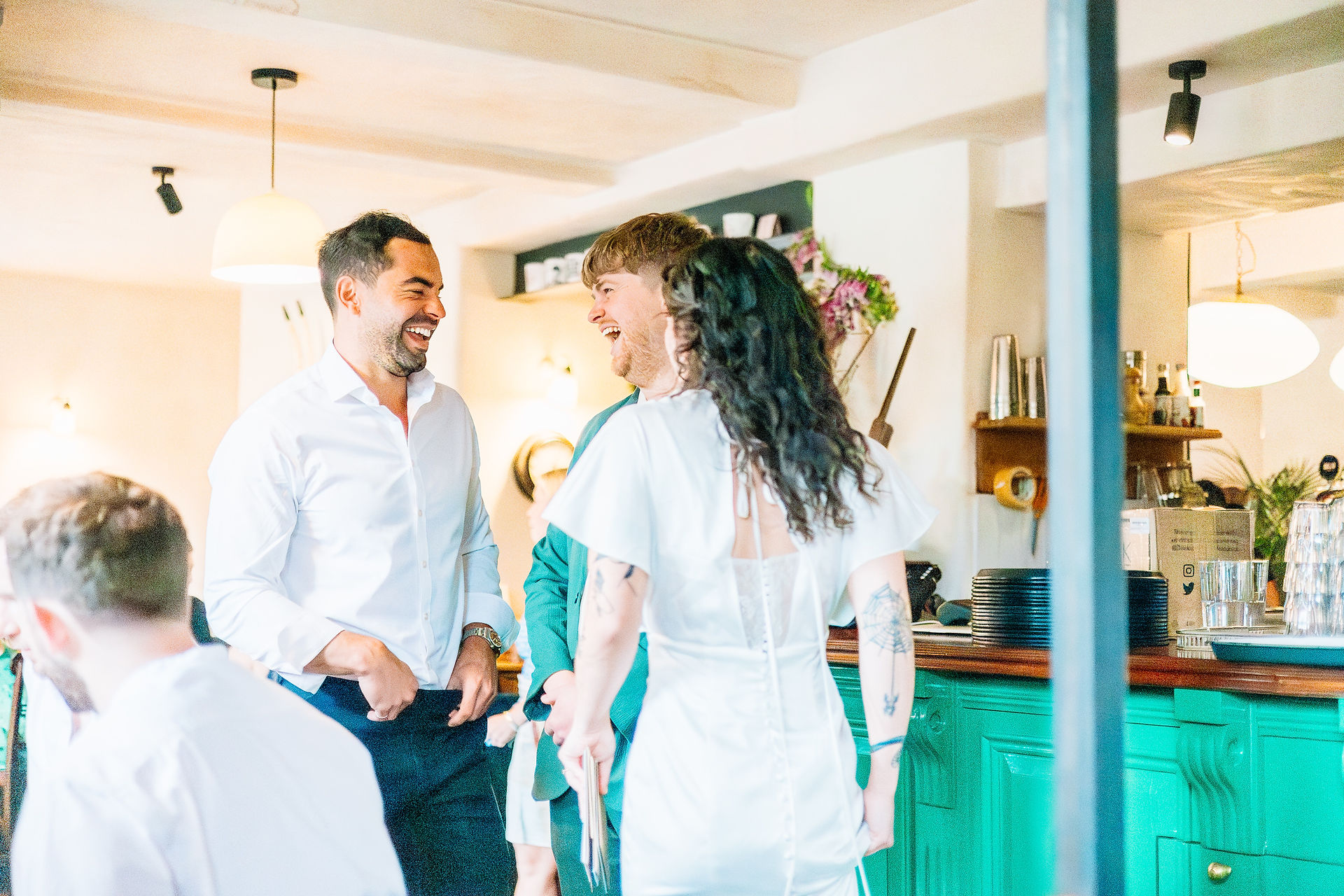 Group of people laughing