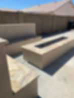 Fire Pit Bench Seating with Backing Chandler AZ