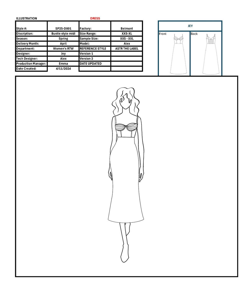 TECH PACK DRESS Sketch
