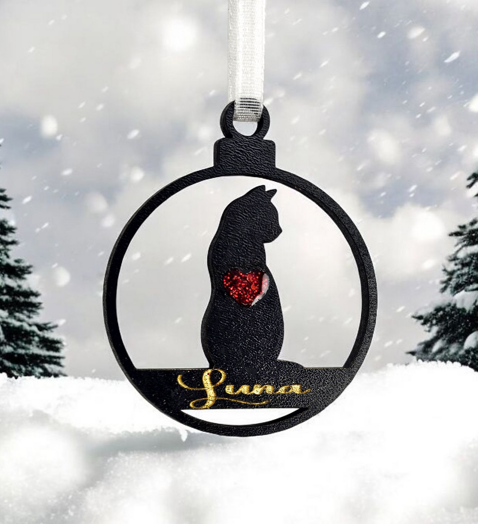 Thumbnail: Cat Memorial Ornament 