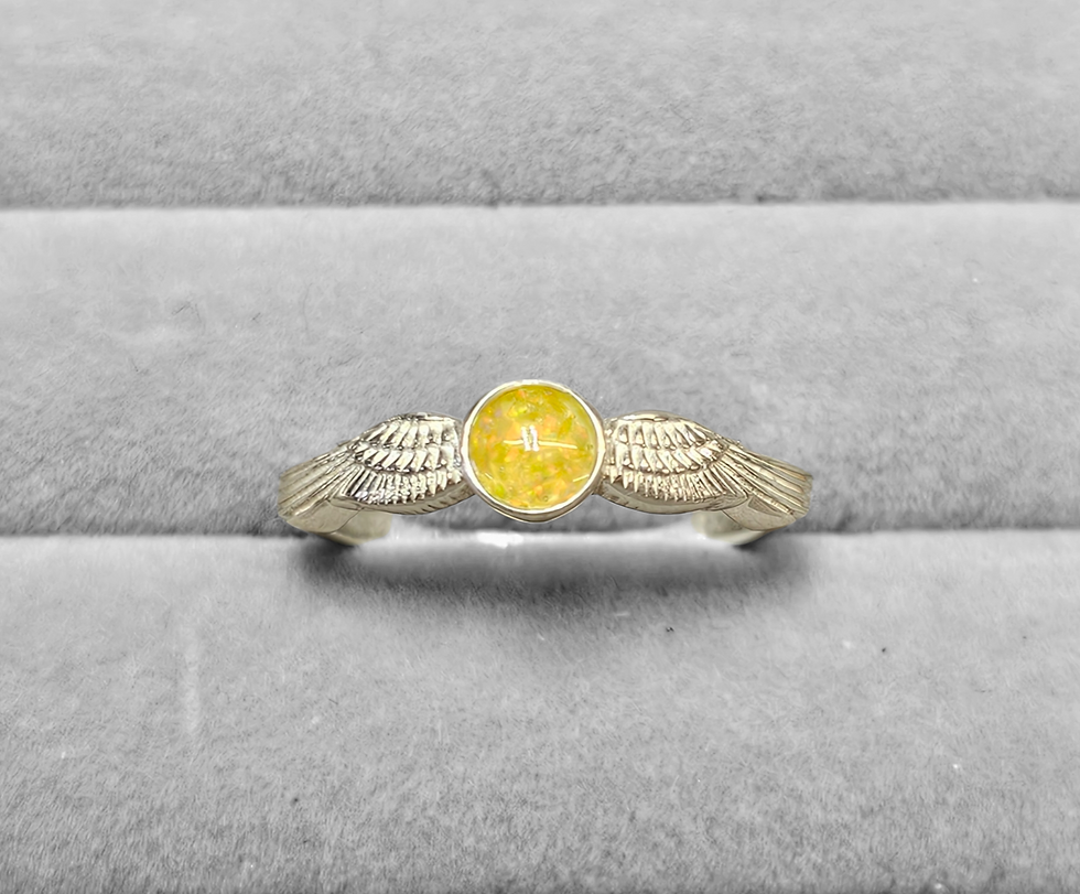 Silver memorial ring for  ashes, breastmilk, fur or hair