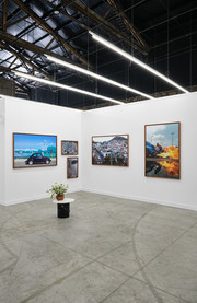 Rodrigo Gaya, Vochos Unidos, KDR. View of the solo booth at Feria Material vol 12 in Mexico City. 