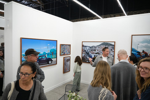 Rodrigo Gaya, Vochos Unidos, KDR. View of the solo booth at Feria Material vol 12 in Mexico City. 