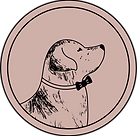 Elegant Paws circle logo with a dog, wedding pet attendant