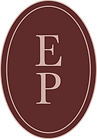 "EP" Elegant Paws monogram logo