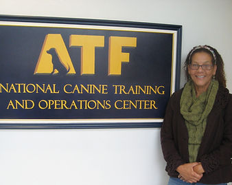 Bev visits ATF canine training center