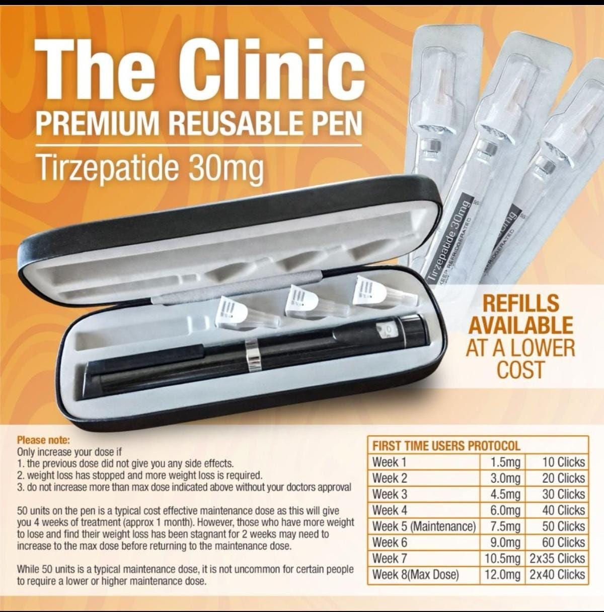 The Clinic Reusable Pen Kit: Tirzepatide 30MG