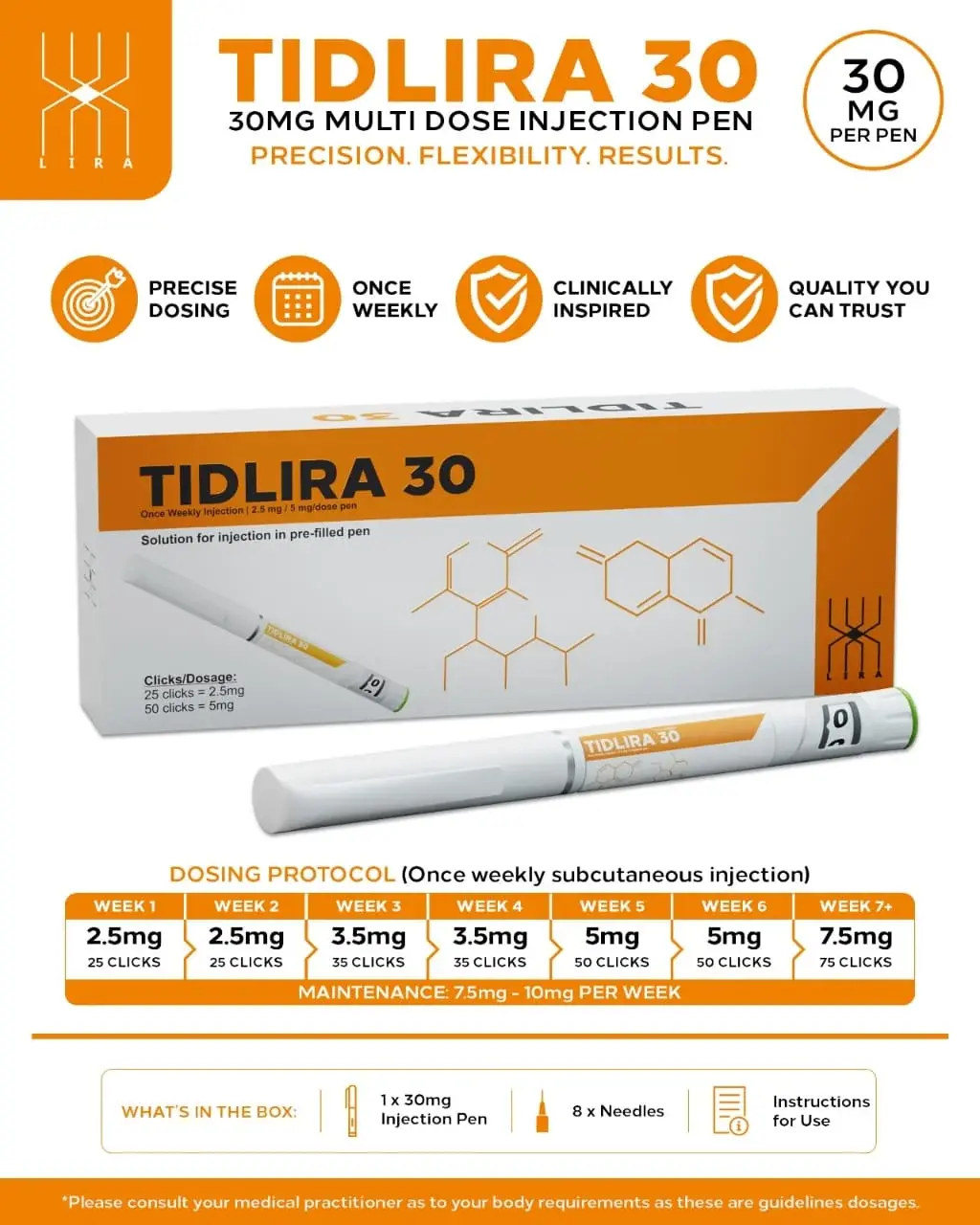 Tirzepatide 30mg 3ml Pen - Mounjaro