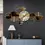 Thumbnail: Metal Wall Clock Decorative 3D Metal Wall Art Clock For Living Room Bedroom Cre