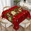 Thumbnail: 1PC Christmas Holiday Printed Polyester Tablecloth - Stain-Resistant Wrinkle-Fr