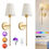 Thumbnail: "2-Pack Rechargeable RGB Wall Lights With Remote – 15-Color Dimmable Sconces Fo