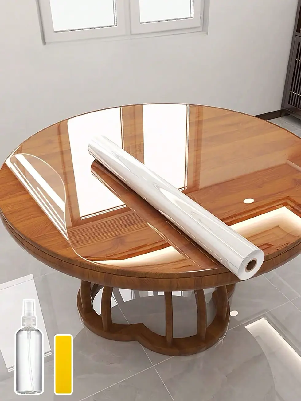 1 Roll High-Definition Transparent Protective Film, Adhesive Kitchen Sticker Wa